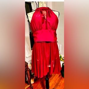 NWT bloomchic 28 dark red swimdress